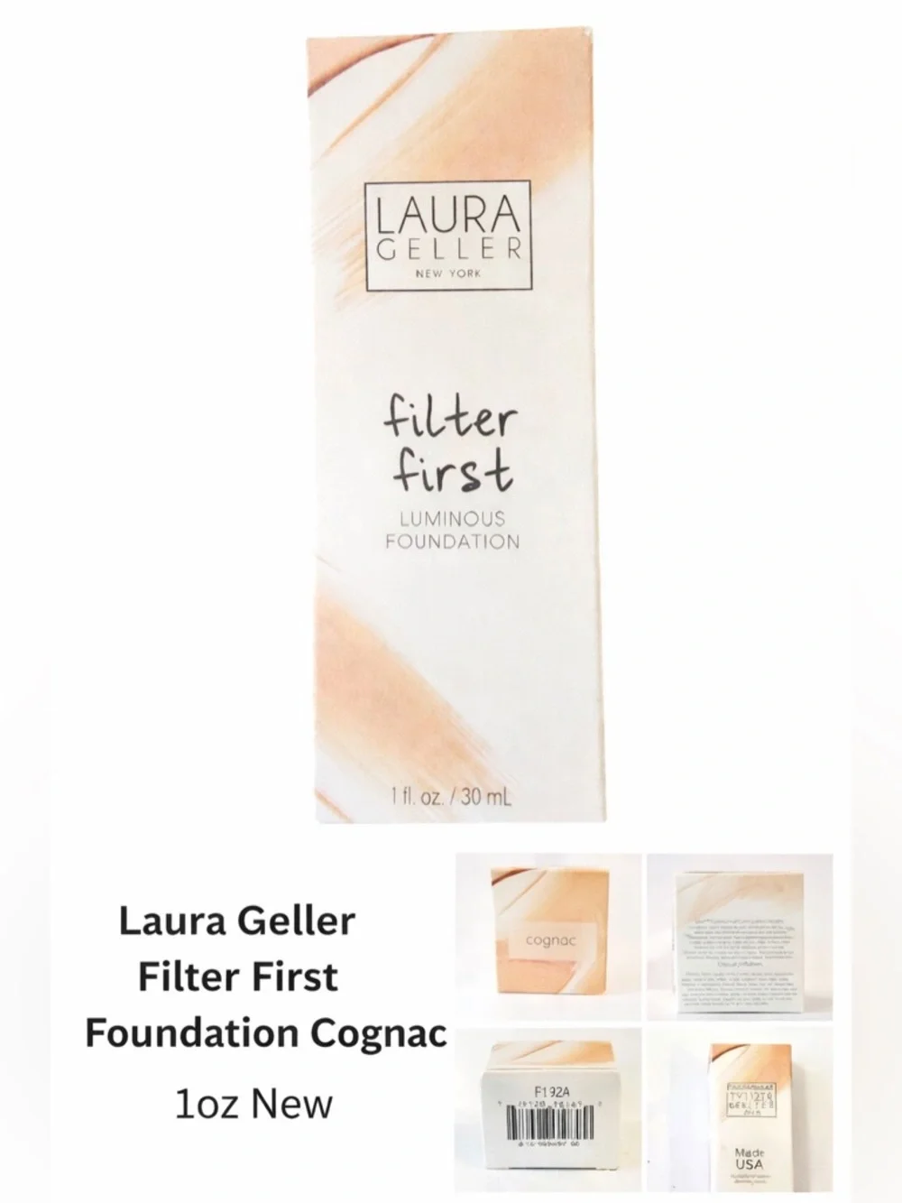 Laura Geller Filter First Foundation Cognac 1oz New (Warm Tan)